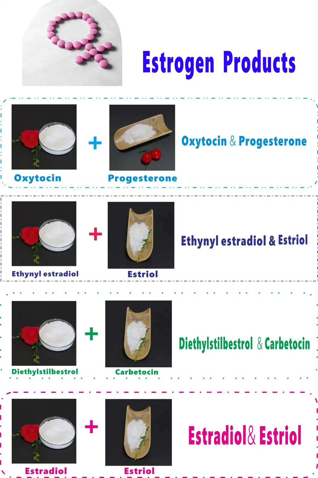 Hubei Vanzpharm 99 % CAS 50-56-6 99% Oxytocin Powder Estrogen